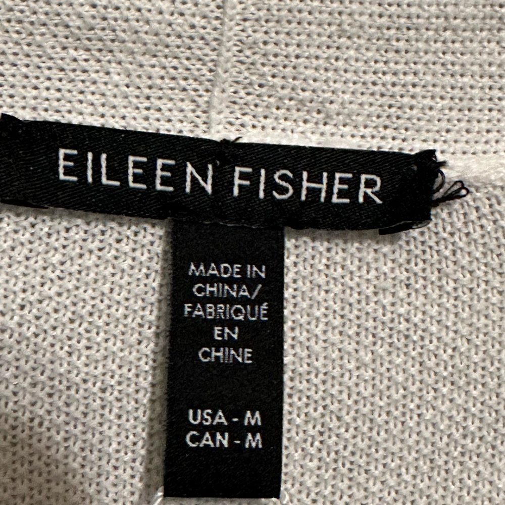 NWT  Eileen Fisher Organic Linen Blend Open Front Cardigan - Picture 5 of 12